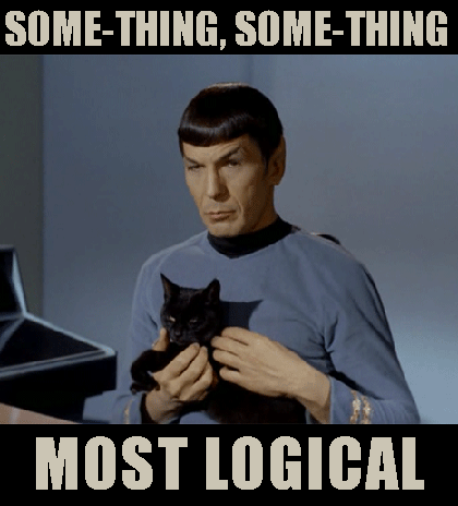 spock very logical meme GIF with black cat for mobile casino